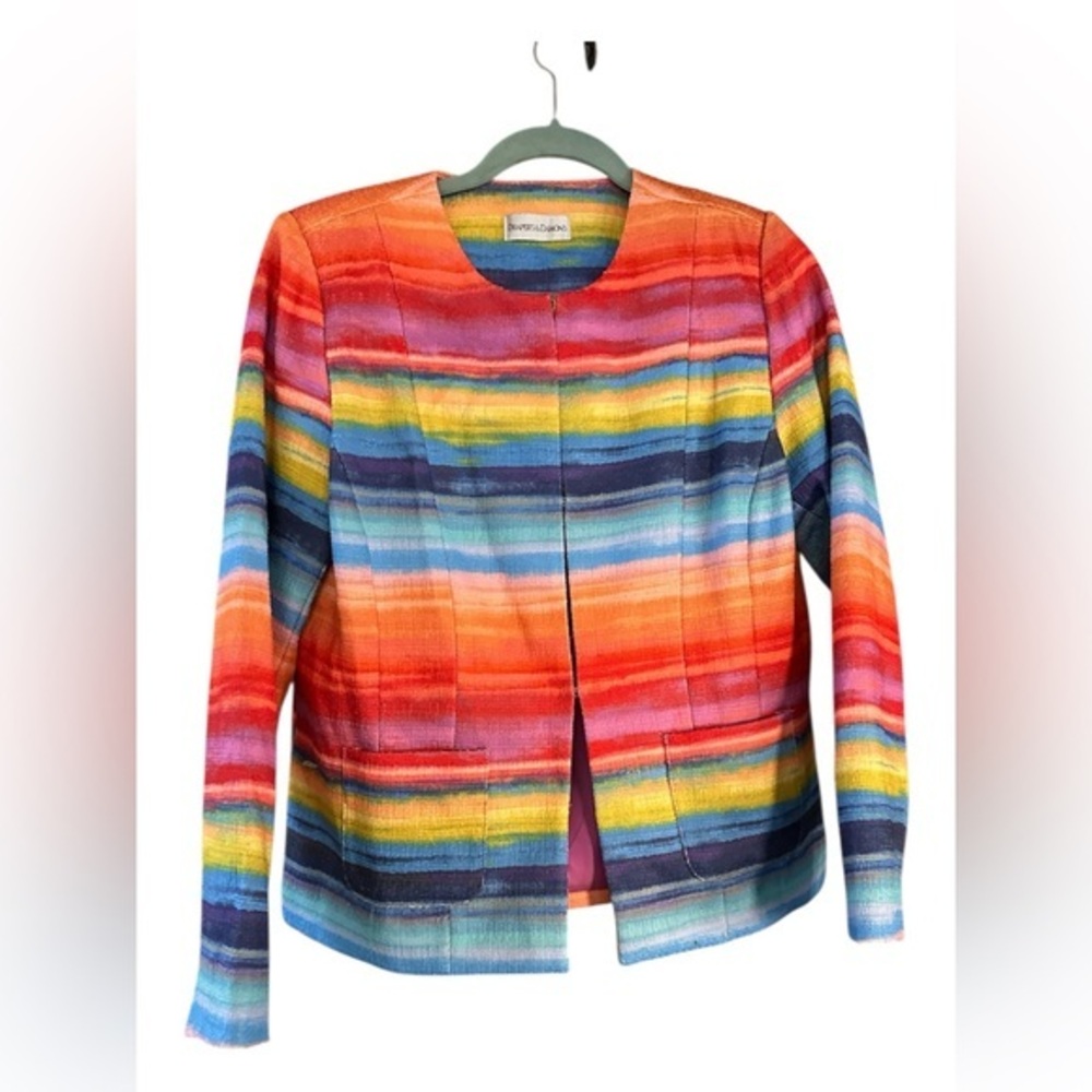 Draper’s & Damon Vibrant Striped Jacket Sz S Casual Office work Semi formal